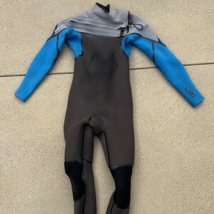O'Neill Kids Swim wetsuit long in Black and Blue kids 14 hyperfreak fire 3/2